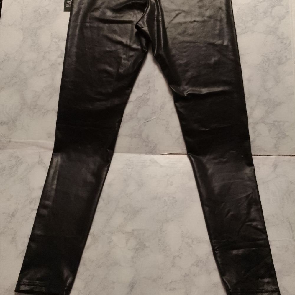 Wild Fable Med Black Faux Leather Leggings